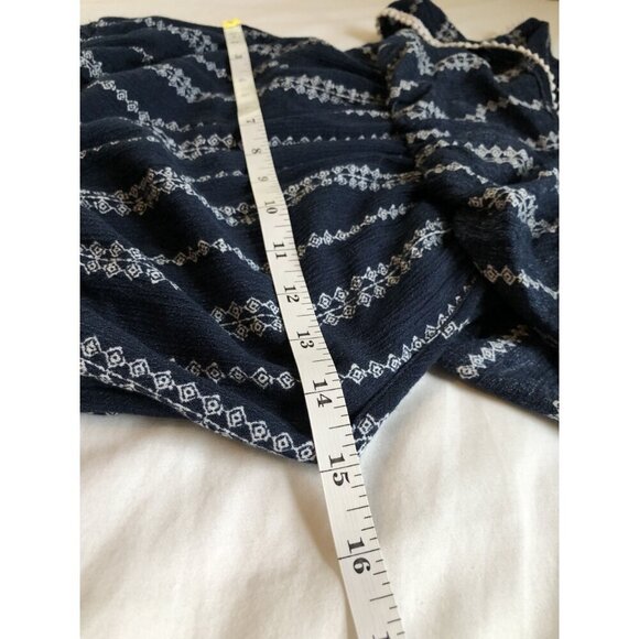 Lulu's Women's Off Shoulder Romper S Navy White Party Festival Summer Ruffle - Picture 6 of 8